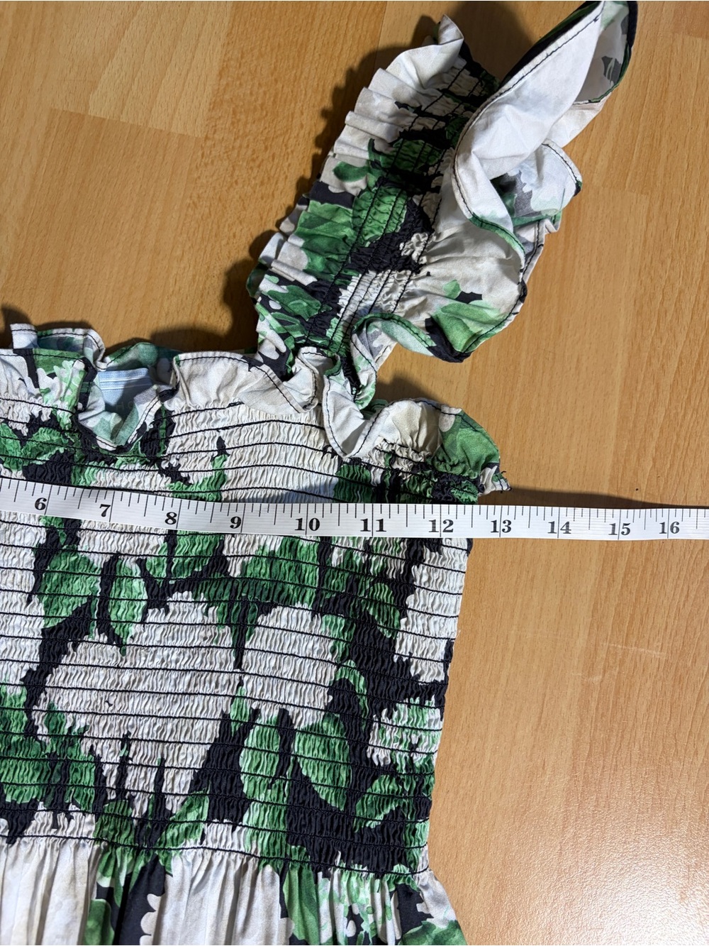 Hill House The Ellie Nap Dress in Hydrangea Floral Smocked Midi Pockets Sm - Picture 10 of 11